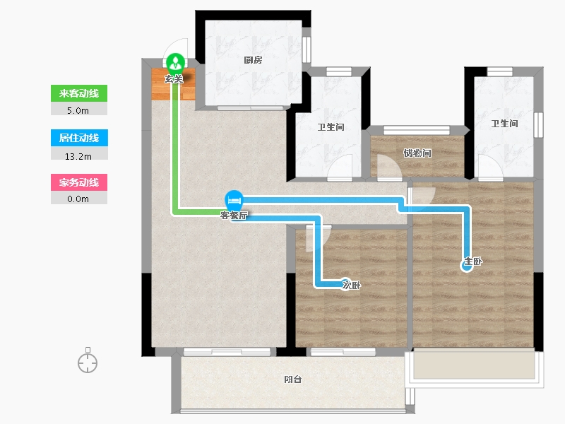 浙江省-杭州市-上海大华潮悦前城-80.00-户型库-动静线