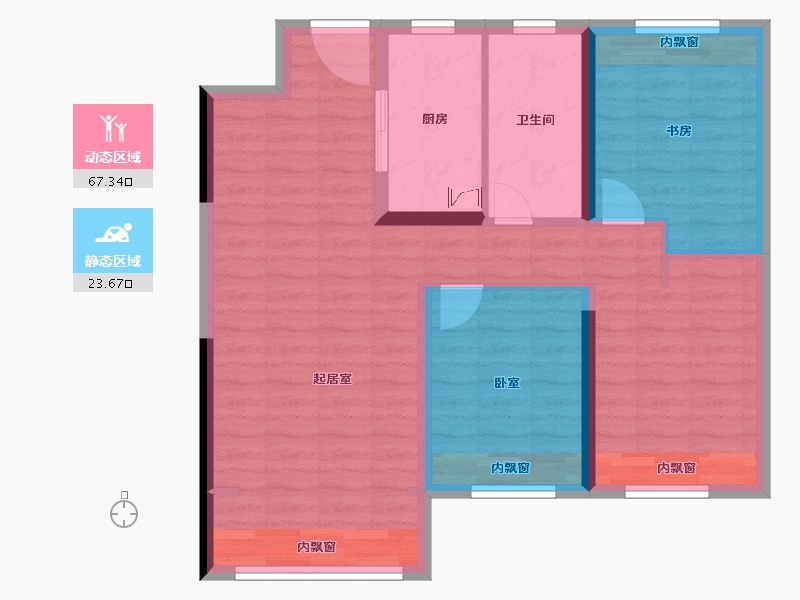 内蒙古自治区-呼和浩特市-金地名京-81.51-户型库-动静分区