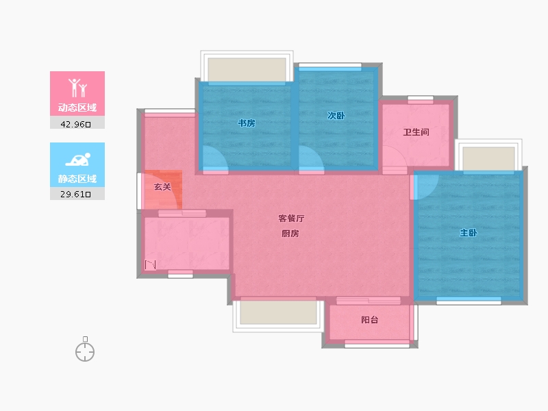 广东省-佛山市-万科金域学府-63.89-户型库-动静分区