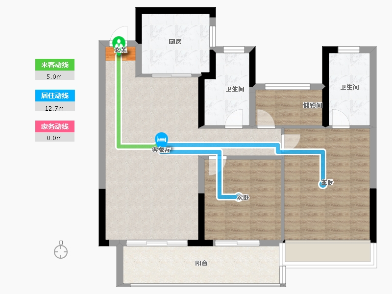 浙江省-杭州市-上海大华潮悦前城-80.00-户型库-动静线