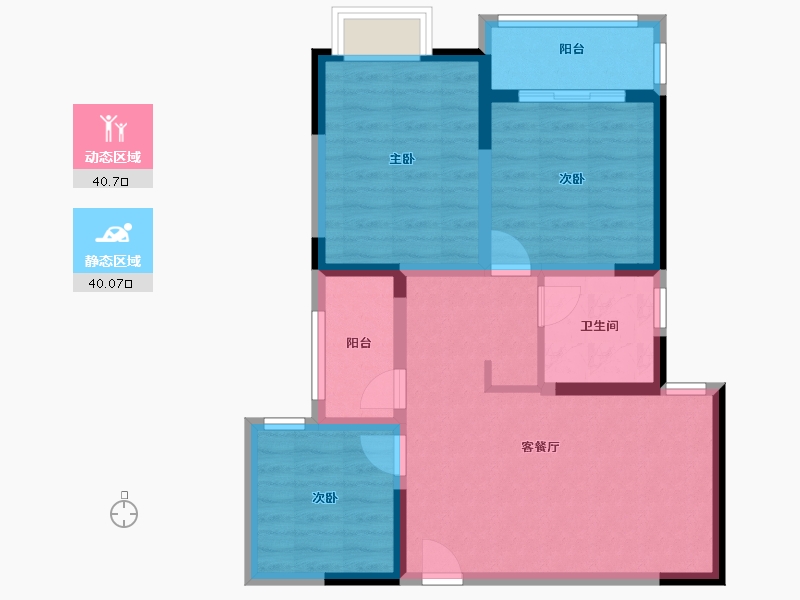 河南省-新乡市-华天公馆-71.31-户型库-动静分区