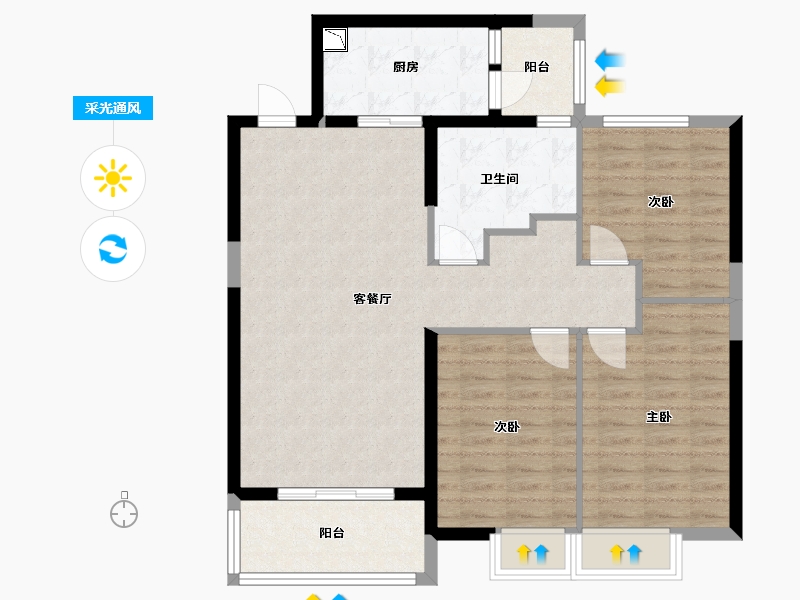 山西省-太原市-太原恒大森林海-94.39-户型库-采光通风