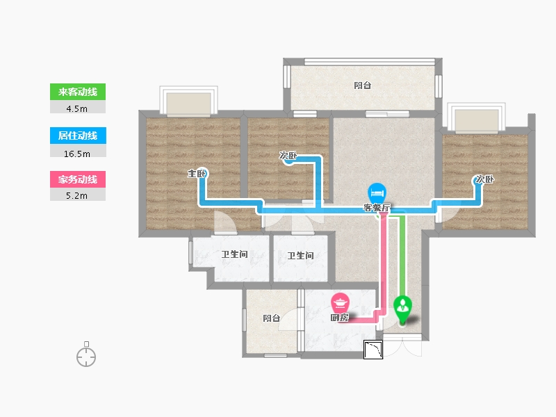 四川省-成都市-人居大同峰荟-80.40-户型库-动静线