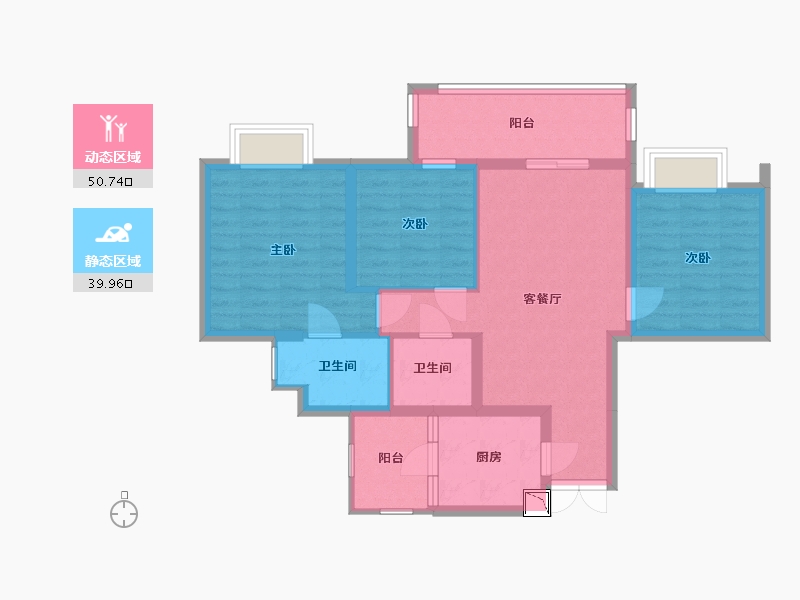 四川省-成都市-人居大同峰荟-80.40-户型库-动静分区