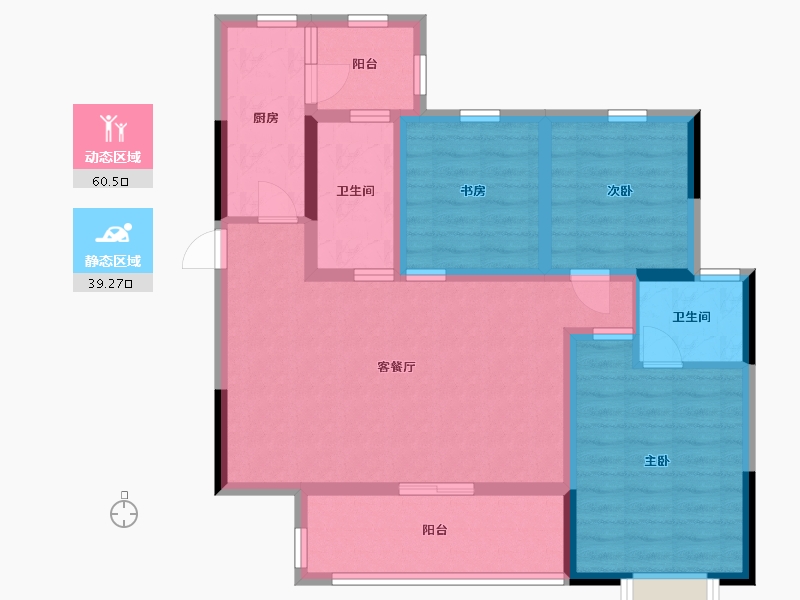 四川省-成都市-城投置地梧桐博雅-88.06-户型库-动静分区