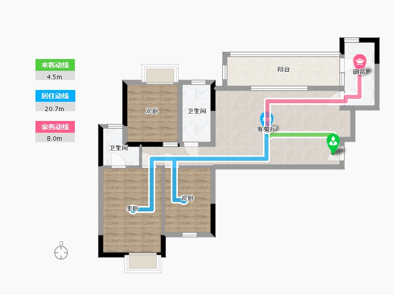 四川省-成都市-城投置地梧桐博雅-89.41-户型库-动静线