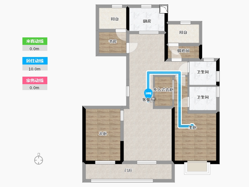 陕西省-安康市-绿城西安全运村-100.80-户型库-动静线