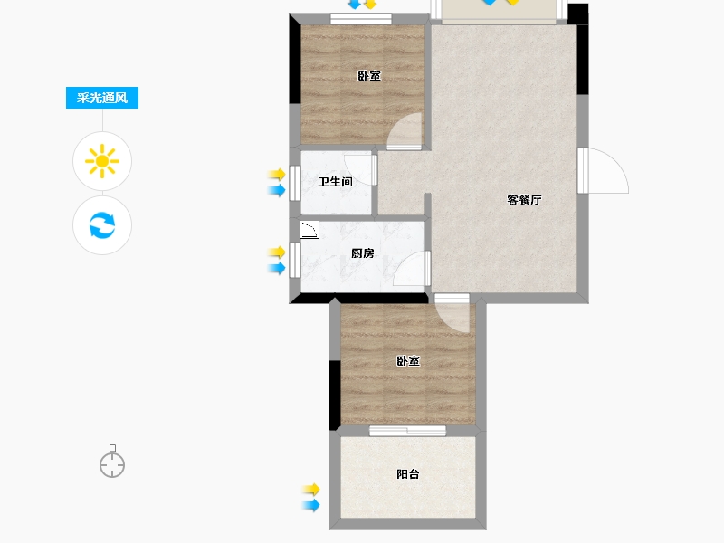 湖北省-恩施土家族苗族自治州-利川四季・未来城-51.59-户型库-采光通风