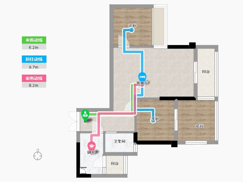 贵州省-贵阳市-益华湖湾-60.98-户型库-动静线