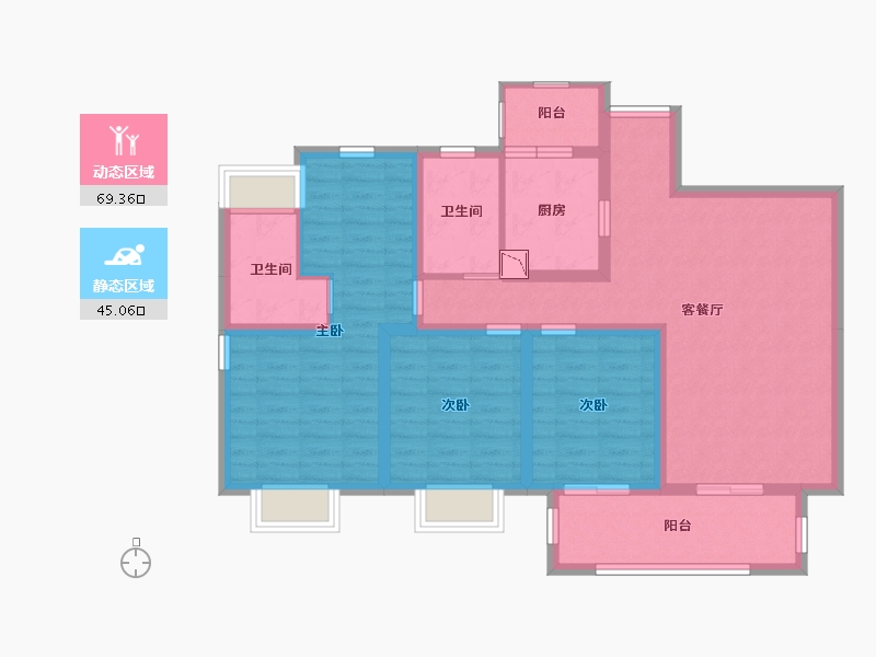 四川省-成都市-人居大同峰荟-101.20-户型库-动静分区