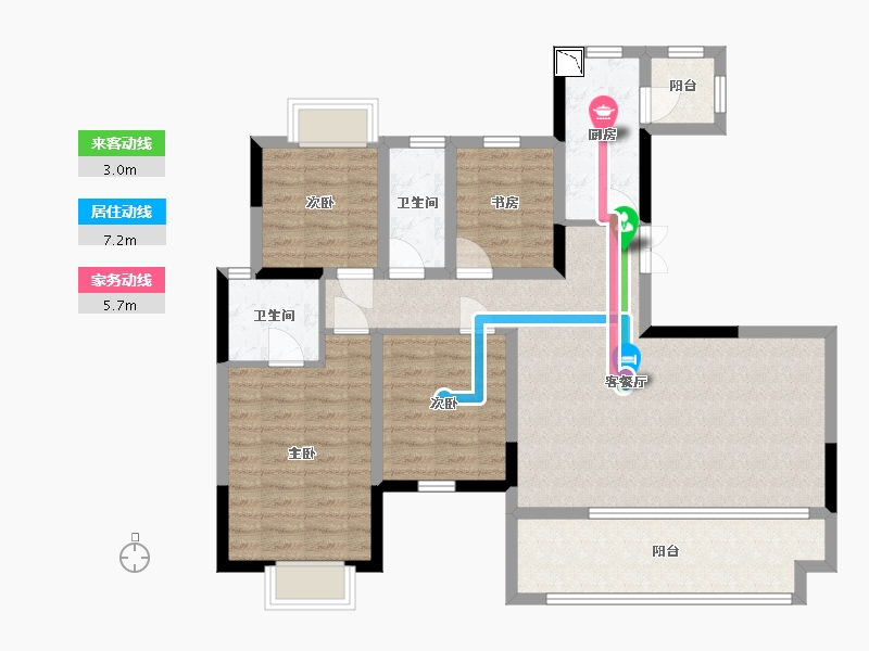 四川省-成都市-城投置地梧桐博雅-100.11-户型库-动静线