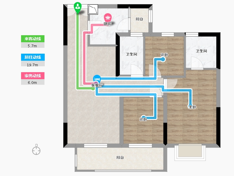 四川省-成都市-城投置地梧桐博雅-79.10-户型库-动静线