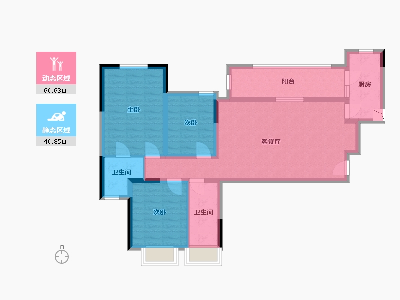 四川省-成都市-城投置地梧桐博雅-89.88-户型库-动静分区