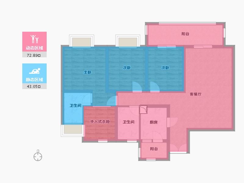 四川省-成都市-人居大同峰荟-102.31-户型库-动静分区