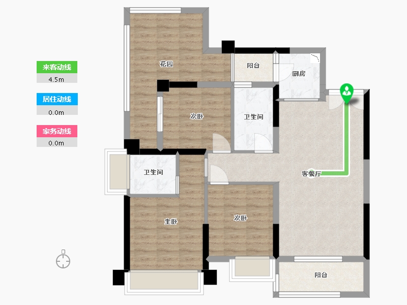 贵州省-贵阳市-益华湖湾-91.09-户型库-动静线