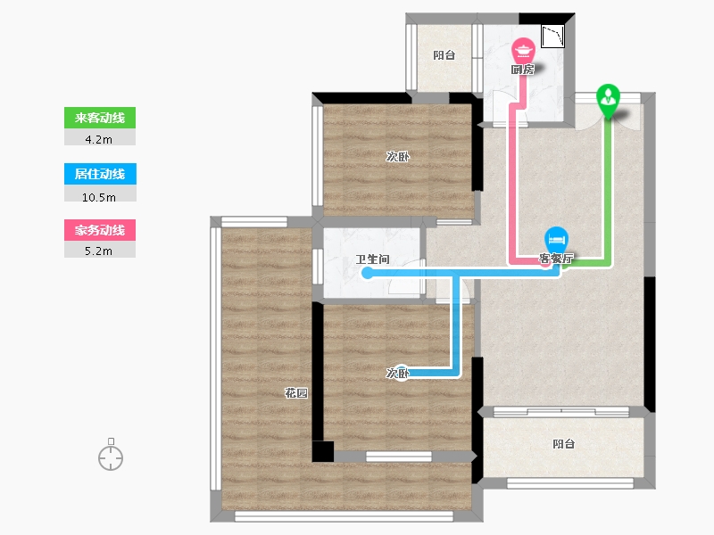 贵州省-贵阳市-益华湖湾-79.67-户型库-动静线