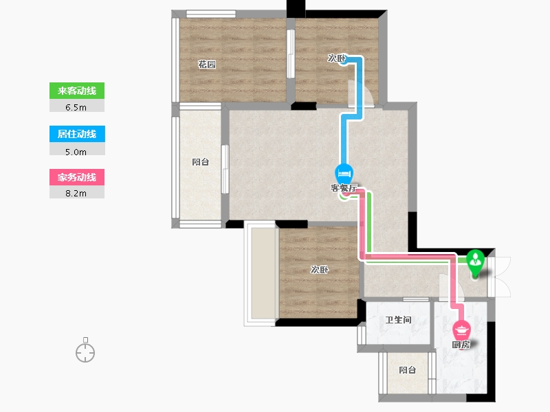 贵州省-贵阳市-益华湖湾-61.19-户型库-动静线