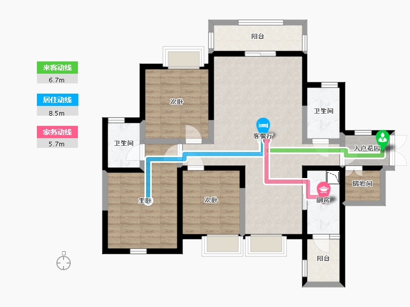 贵州省-安顺市-世通山语湖-96.58-户型库-动静线