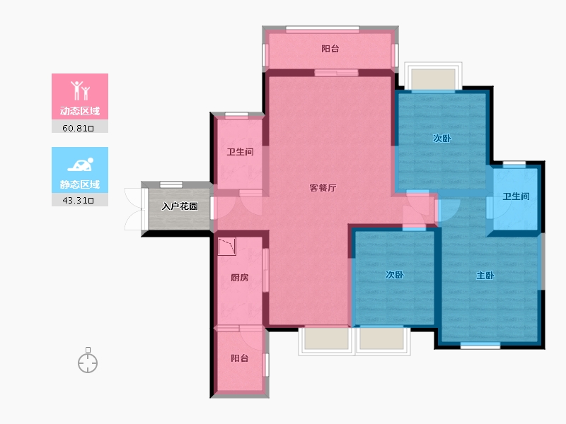 贵州省-安顺市-世通山语湖-94.69-户型库-动静分区