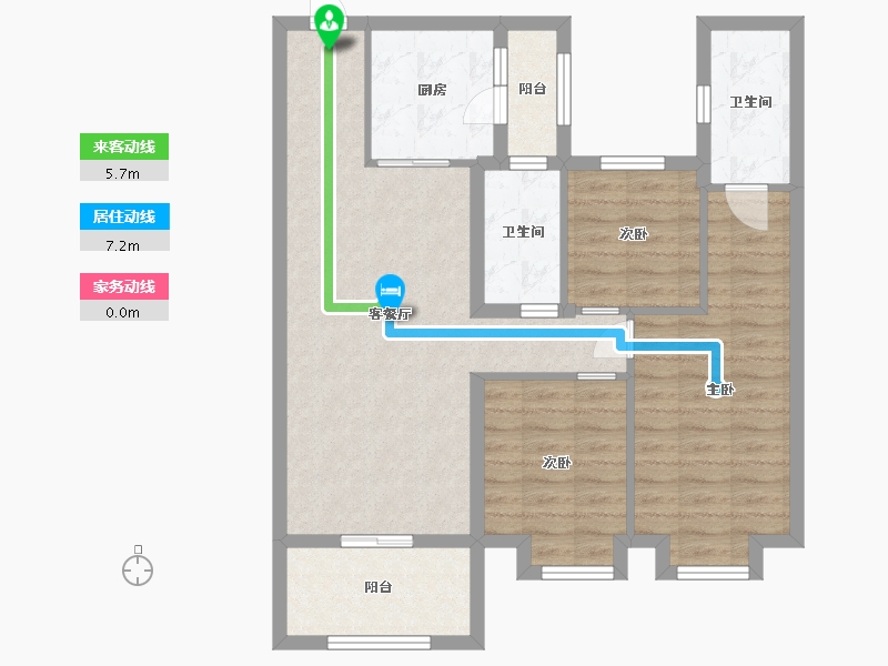 湖北省-襄阳市-碧桂园・嘉悦城-82.39-户型库-动静线