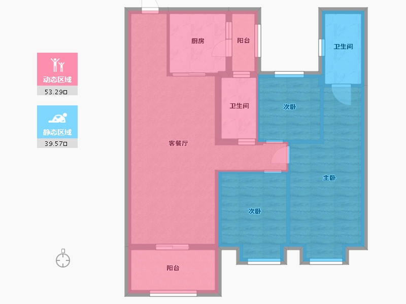 湖北省-襄阳市-碧桂园・嘉悦城-82.39-户型库-动静分区