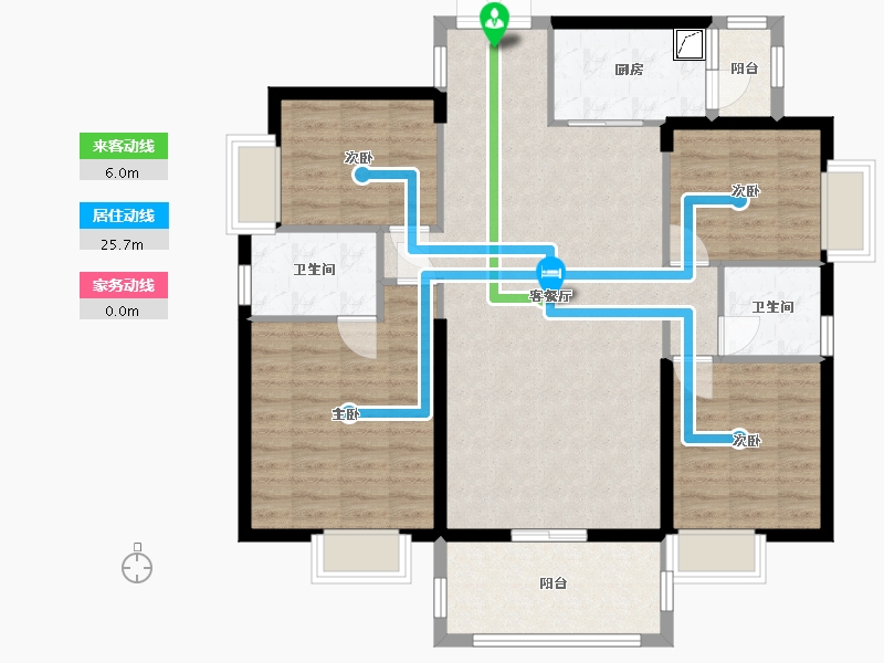 广西壮族自治区-梧州市-毅德・御景台-107.09-户型库-动静线