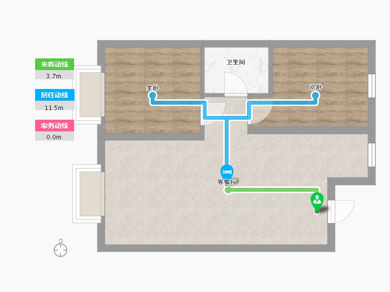 吉林省-长春市-青阳华府-54.31-户型库-动静线