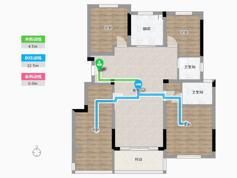 浙江省-衢州市-国旭城-106.80-户型库-动静线