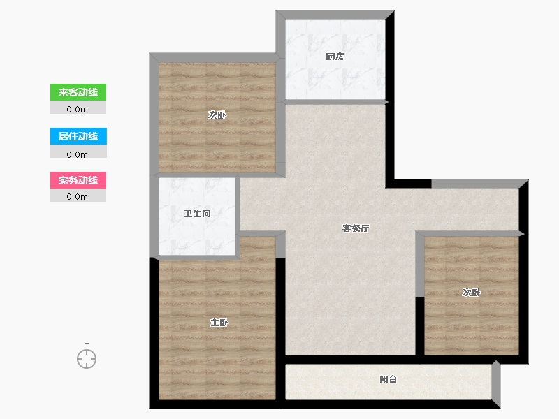 河北省-唐山市-万科翡翠观唐-80.05-户型库-动静线