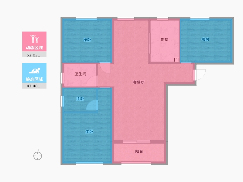 河北省-唐山市-首堂创业家-87.54-户型库-动静分区