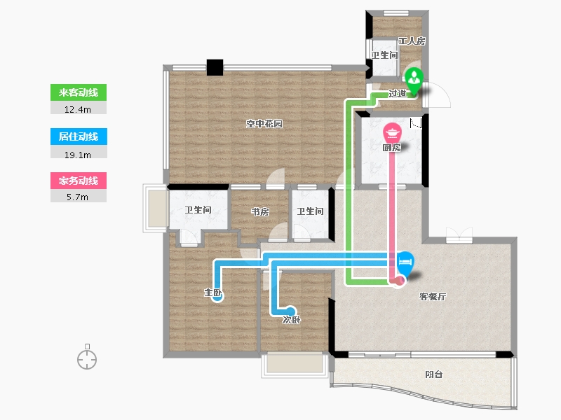 广东省-珠海市-崇峰壹号院-146.37-户型库-动静线