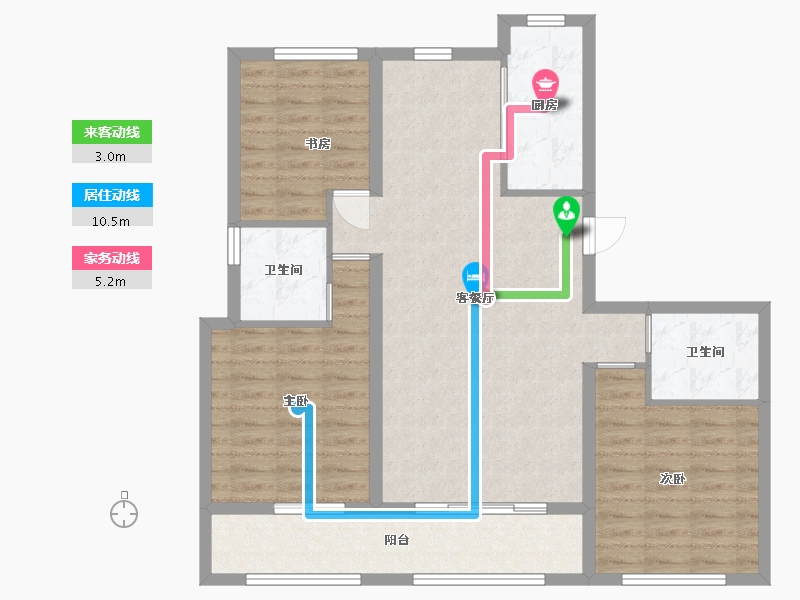 河北省-唐山市-首堂创业家-98.30-户型库-动静线