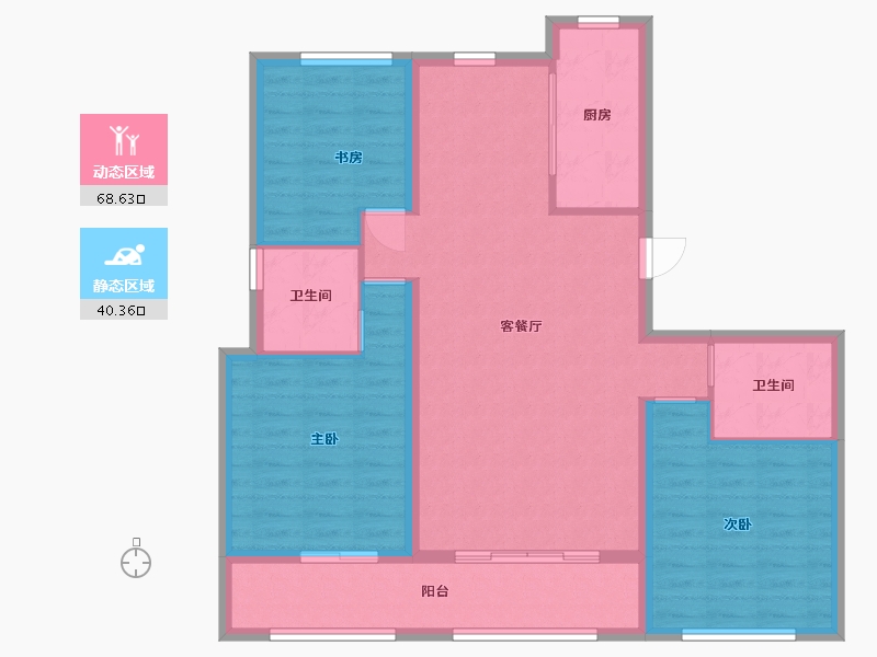 河北省-唐山市-首堂创业家-98.30-户型库-动静分区