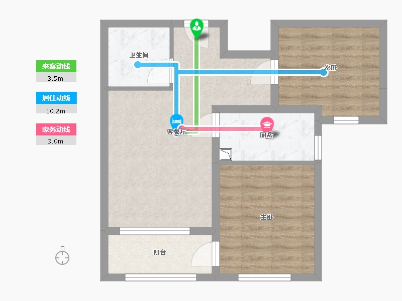 河北省-唐山市-首堂创业家-54.28-户型库-动静线