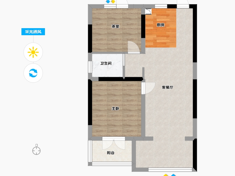 河北省-唐山市-拉唯那-59.20-户型库-采光通风