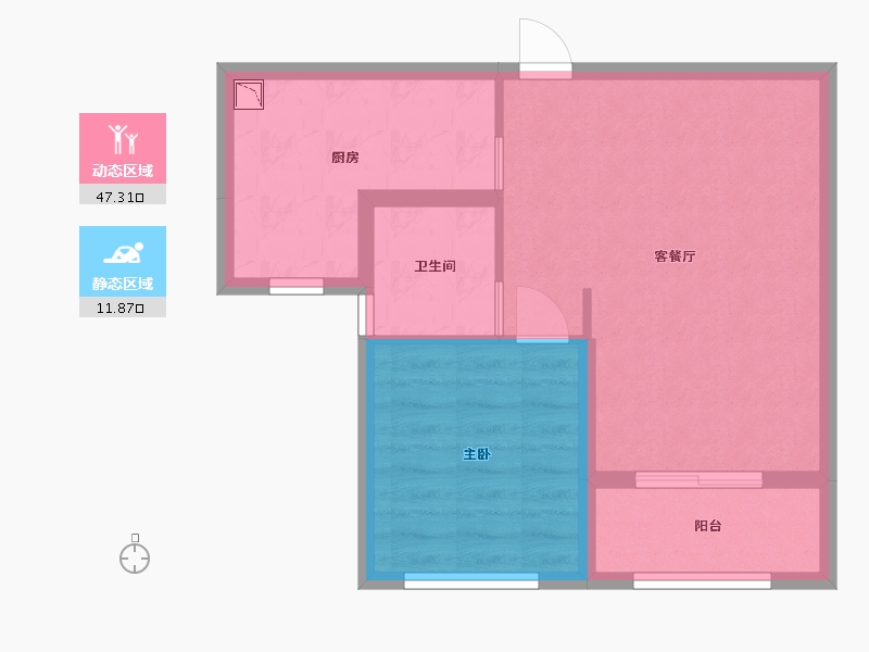 河北省-唐山市-首堂创业家-52.69-户型库-动静分区