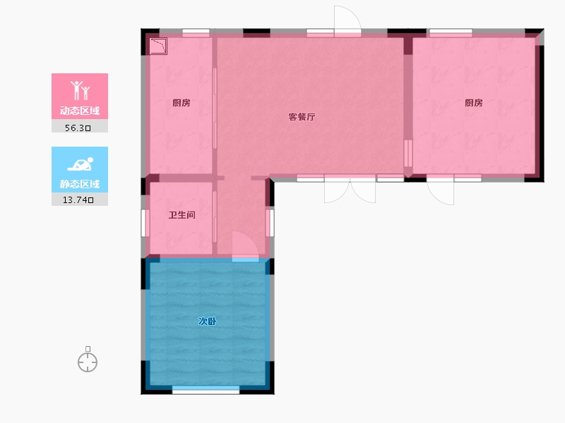 河北省-唐山市-拉唯那-63.20-户型库-动静分区