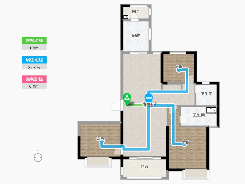 内蒙古自治区-赤峰市-恒大华府-114.01-户型库-动静线