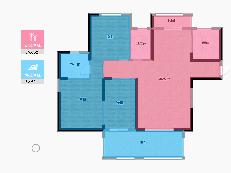 湖北省-孝感市-壹品首府-105.08-户型库-动静分区