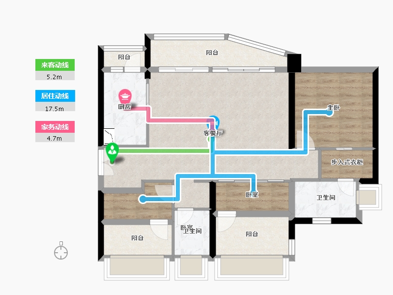 广东省-珠海市-横琴华发广场-87.02-户型库-动静线