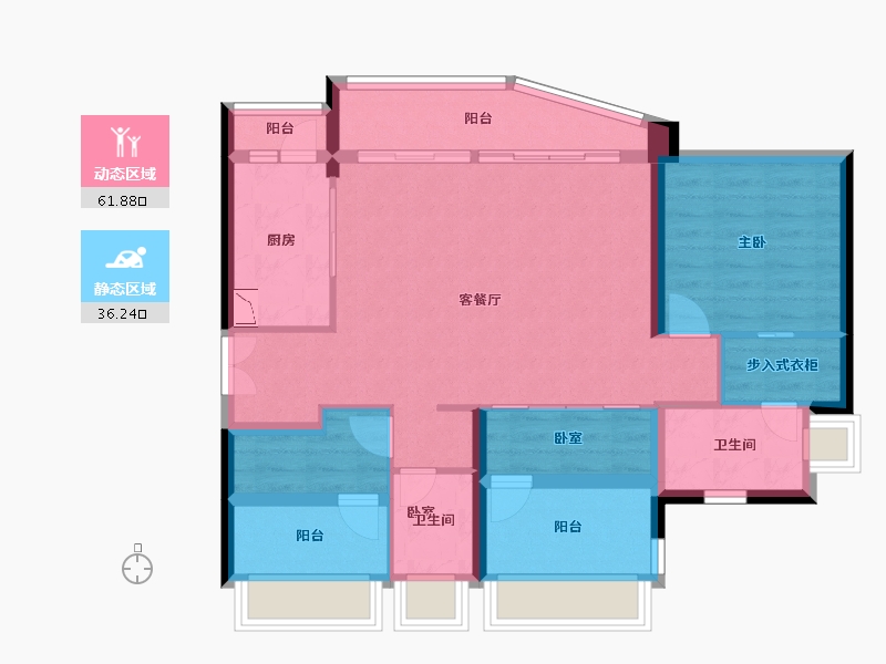 广东省-珠海市-横琴华发广场-87.02-户型库-动静分区