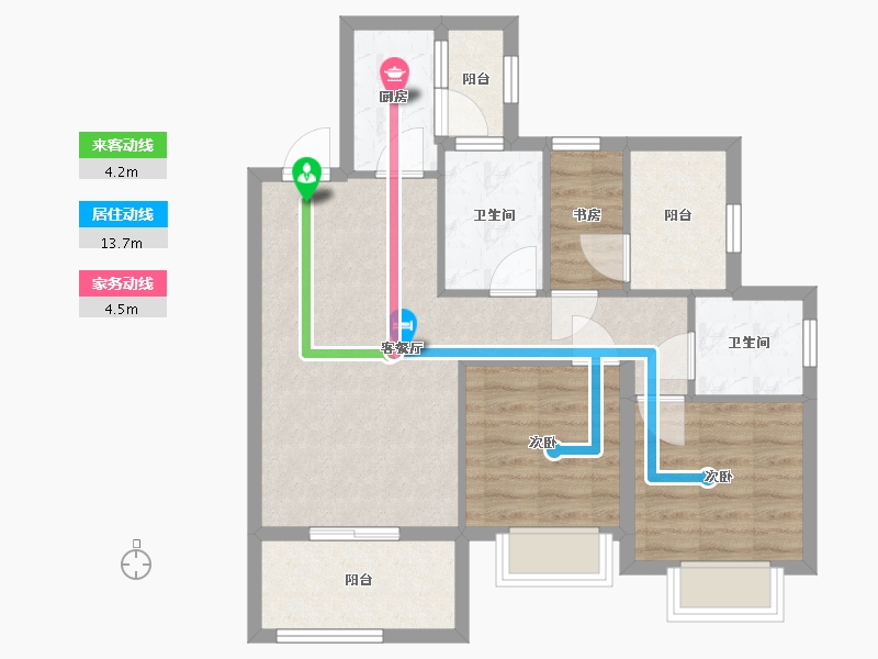 四川省-巴中市-置信府-72.00-户型库-动静线