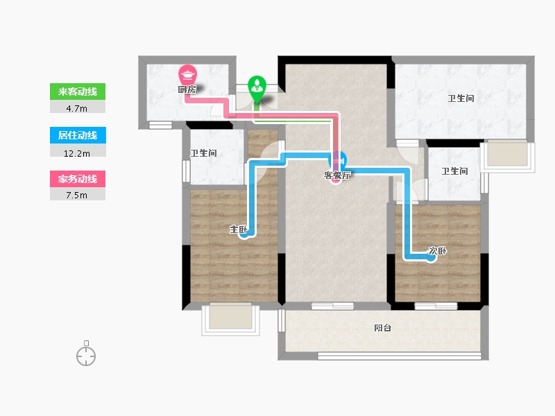 陕西省-咸阳市-乐华城翠缇学府-80.80-户型库-动静线