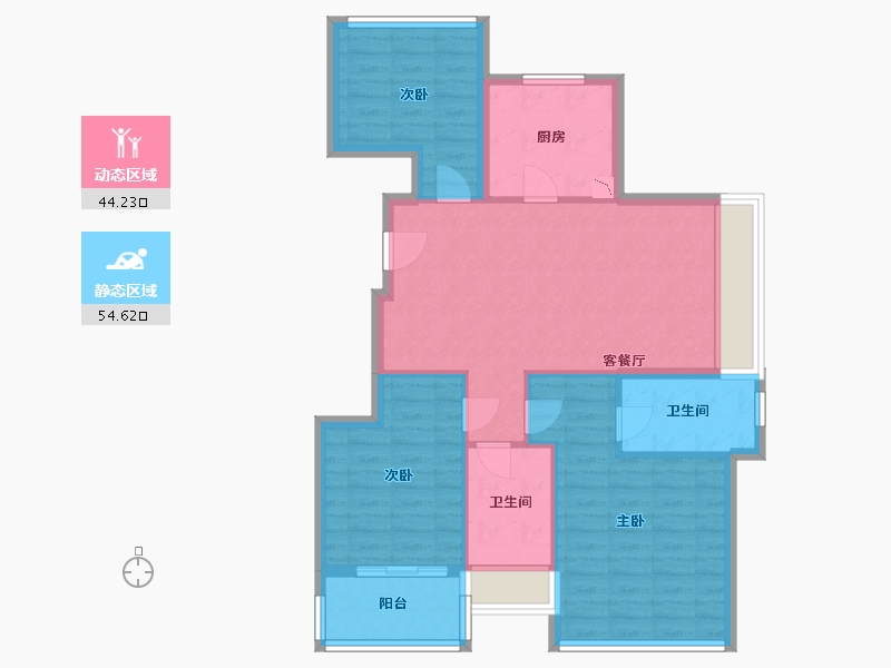 浙江省-杭州市-联发藏珑玉墅-89.00-户型库-动静分区