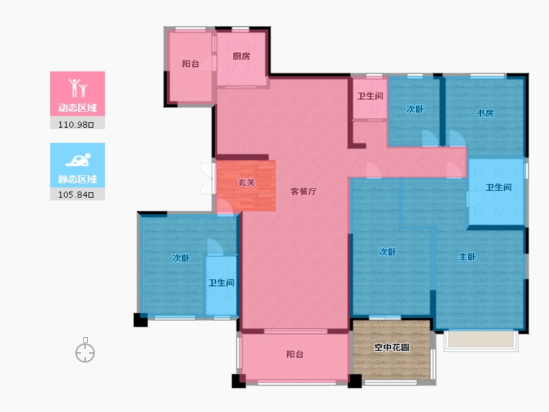 河南省-商丘市-碧桂园・天悦府-208.01-户型库-动静分区