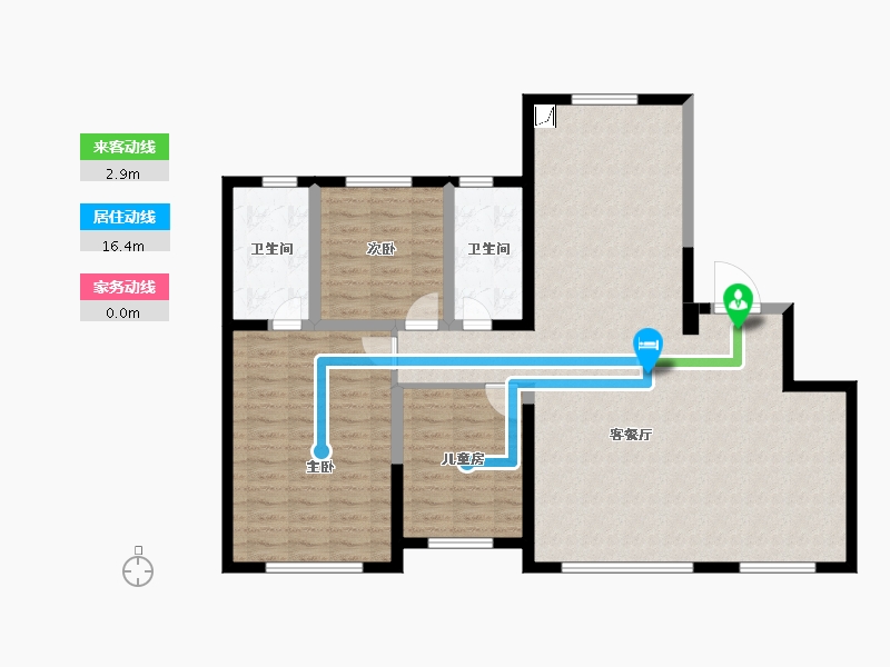 内蒙古自治区-呼和浩特市-中海河山郡-114.44-户型库-动静线