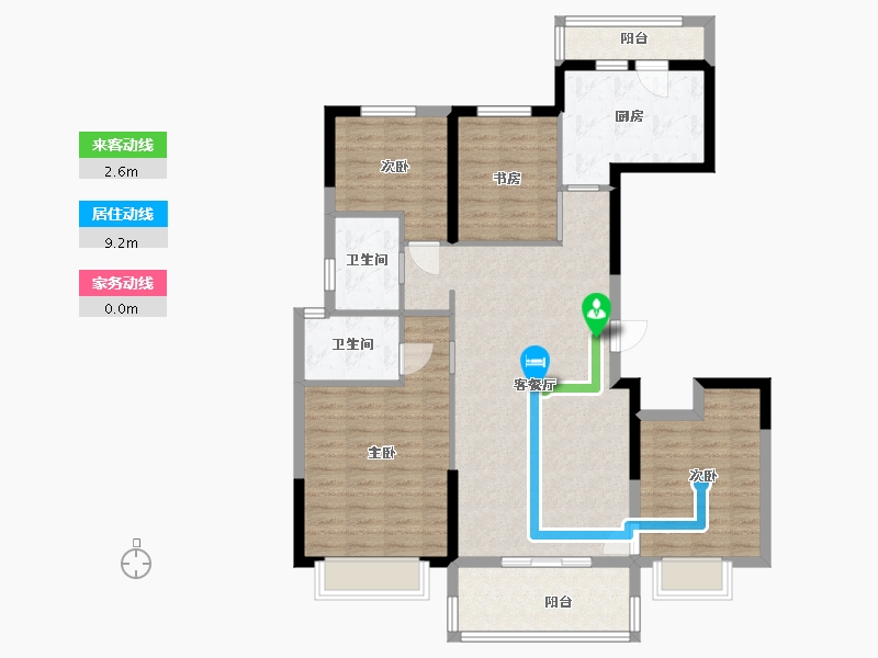 河南省-商丘市-碧桂园・天悦府-112.00-户型库-动静线