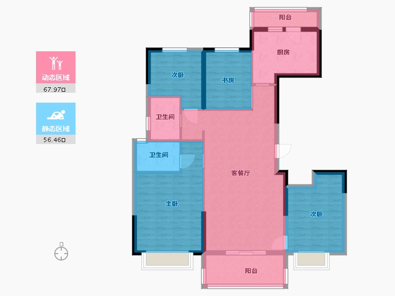 河南省-商丘市-碧桂园・天悦府-112.00-户型库-动静分区