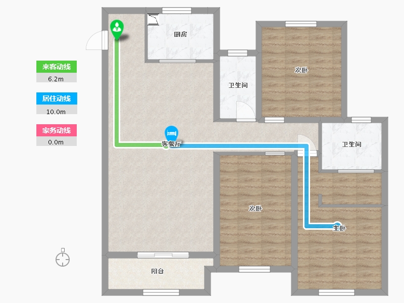 河南省-商丘市-中梁・荣华城-102.41-户型库-动静线