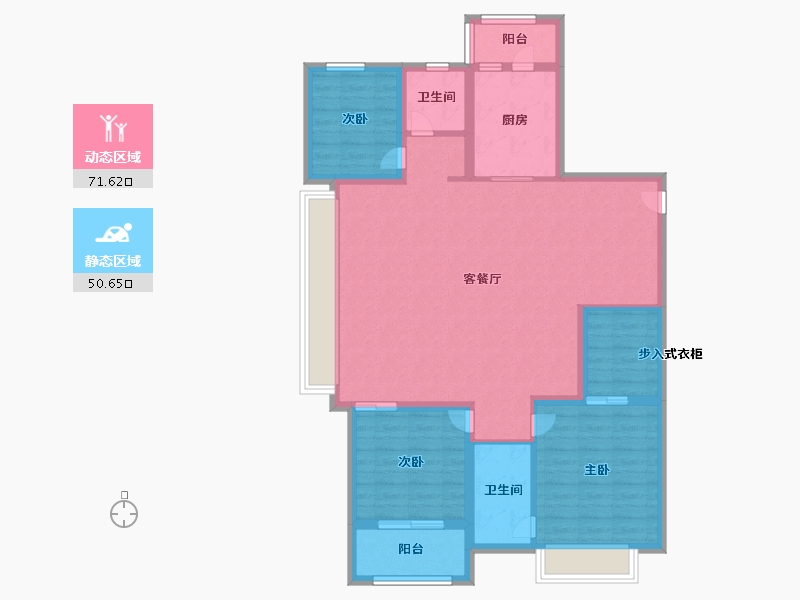 河南省-郑州市-正荣御首府-110.37-户型库-动静分区